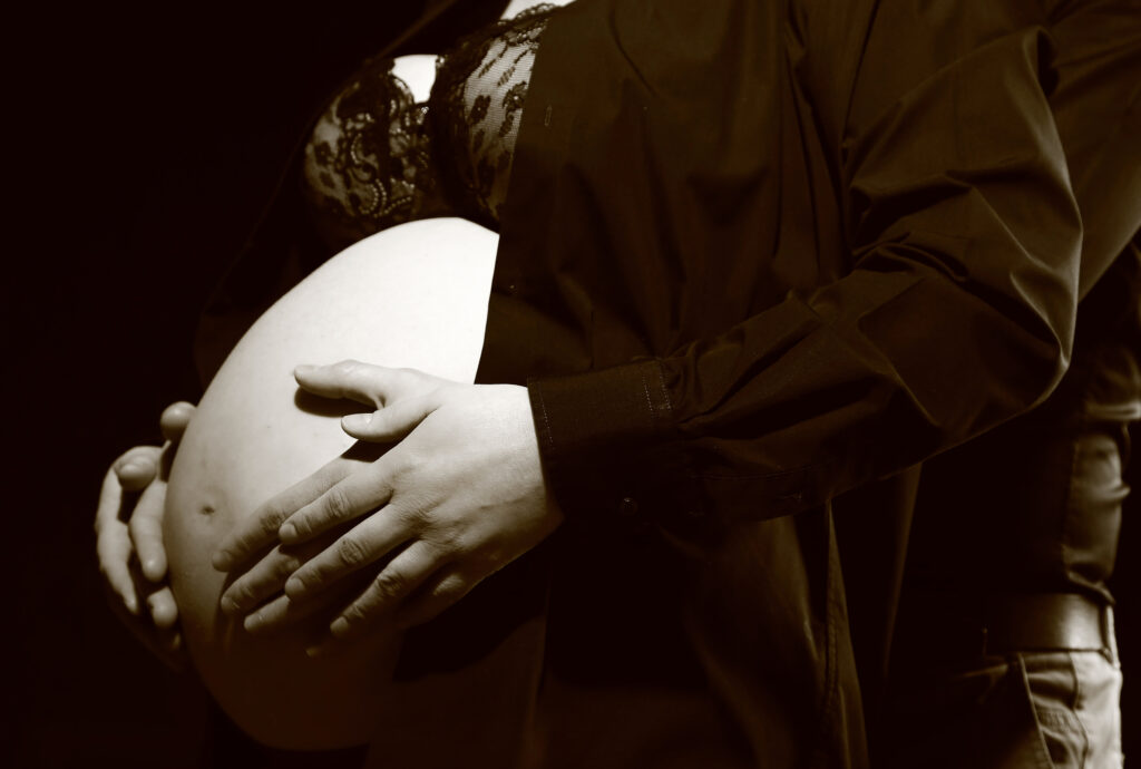 baby op komst fotoshoot